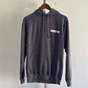 Men’s Heather Brown “Director” Hoodie, Size Medium, Cotton Blend